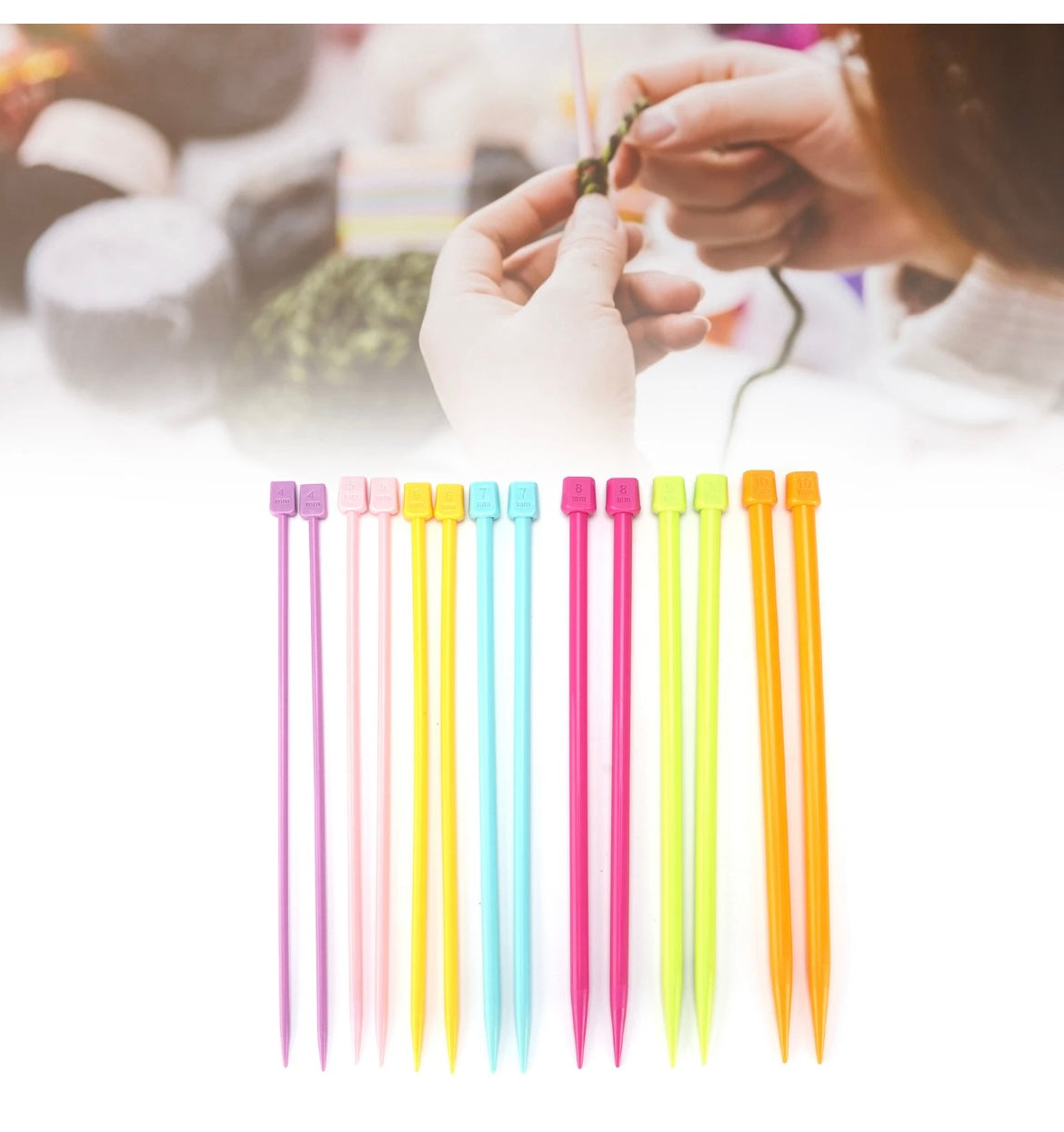 14 Pcs Knitting Needles 25cm Sweater Needle Plastic Weaving Tools For Enthusiast