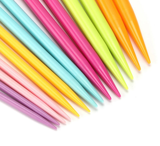 14 Pcs Knitting Needles 25cm Sweater Needle Plastic Weaving Tools For Enthusiast
